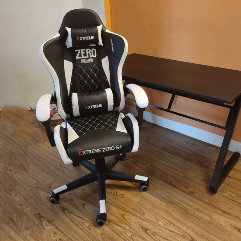 ghe-gaming-extreme-zero-S+-chan-xoay-nga-160-do-mau-den-trang