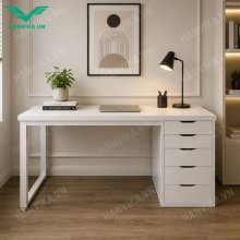Alternative view of Bàn làm việc IKEA chân sắt kèm 1 hộc tủ 5 ngăn kéo(bàn 1m4 x60x75)