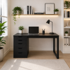 Bàn làm việc IKEA chân sắt kèm 1 hộc tủ 5 ngăn kéo(bàn 1m2 x60x75)