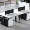 Bàn cụm 4 người có hộc tủ HVK - BC04