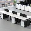 Bàn cụm 6 người có hộc tủ HVK - BCHT06