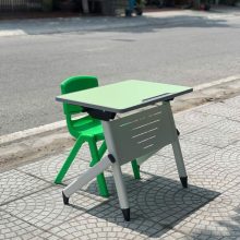 Bàn chữ nhật gấp gọn Hanvika – Bàn học, bàn trung tâm đào tạo hiện đại HVK-GD-B01