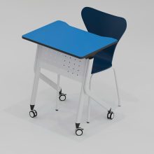 Bàn chữ nhật tiền tiểu học đơn Hanvika – Bàn học sinh gấp gọn cho bé chuẩn bị vào lớp 1 - HVK-GD-B05