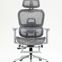 Ghế Công Thái Học Full Lưới HVK-S20 Ghi Xám – Premium Ergonomic Chair