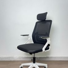 Ghế Công Thái Học, Ghế Văn Phòng Tựa Đầu Chân Xoay HVK-S04 Plus Màu Trắng Đen