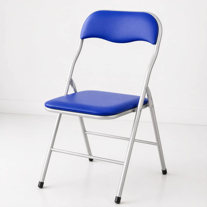 Ghế Gấp Chân Sơn Màu Xanh, Lưng Ngắn, Xếp Gọn HVK-GG202 Xanh