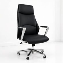 Ghế giám đốc da cao cấp, lưng cao, chân xoay, có ngả lưng HVK-GD37 Đen