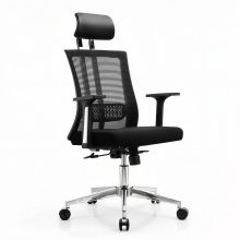 Ghế xoay văn phòng, công thái học có tựa đầu, ngả lưng, chân thép HVK-J098