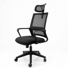Ghế xoay văn phòng, ghế nhân viên có tựa đầu, chân nhựa đúc HVK-B018