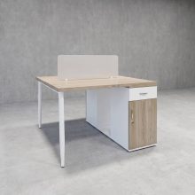 Bàn nhân viên 2 người có hộc tủ ngăn kéo, thiết kế hiện đại HVK-BNV10