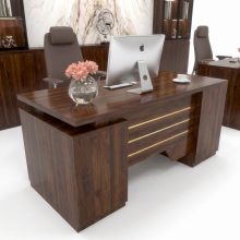 Bàn trưởng phòng, bàn lãnh đạo sang trọng 1 hộc tủ HVK-T01