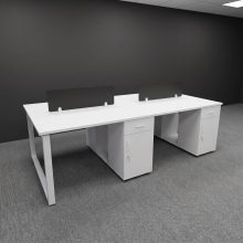 Cụm bàn làm việc nhân viên văn phòng 4 người có hộc tủ cao cấp HVK-BNV14