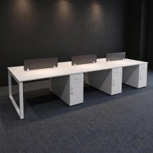 Cụm bàn làm việc nhân viên văn phòng 6 người có hộc tủ cao cấp HVK-BNV15
